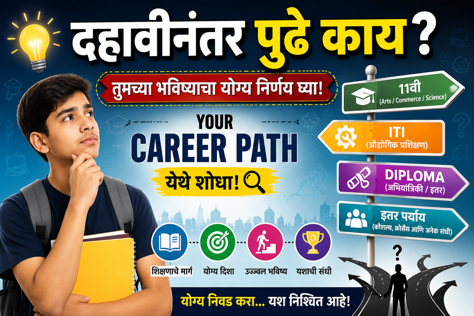 दहावीनंतर योग्य Career Path निवडा! | 10th नंतर पुढे काय?